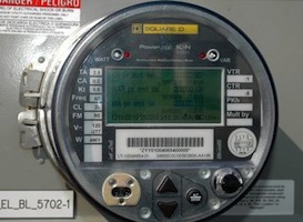 circular digital smart meter with LCD screen and remote disconnect
