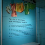 Attractive blue poster detailing energy saving tips